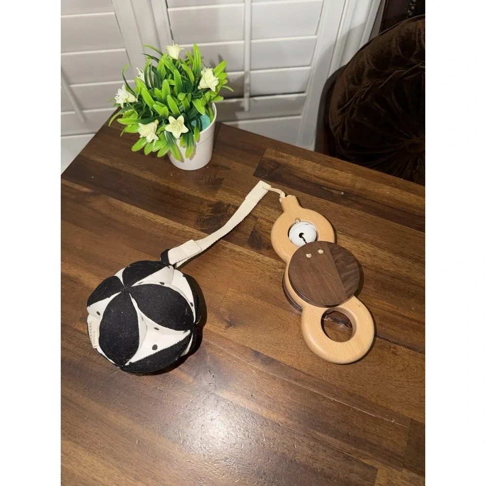 Lovevery Play Gym Replacement Parts Toy LOT Rattle Ball And Teether Ring